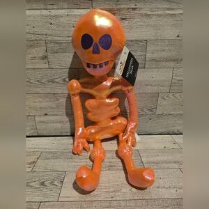 Halloween Plush Orange Skeleton Decorative Figure